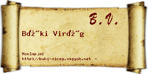 Büki Virág névjegykártya